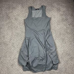 Lurdes Bergada Dress Womens Small Gray Asymmetric Bubble Lagenlook Minimal Artsy